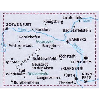 FK 3328 Nrnberg, Bamberg, Steigerwald 1:70.000