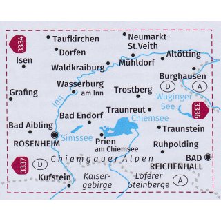 FK 3335 Chiemsee, Chiemgauer Alpen 1:70.000