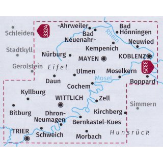 FK 3338 Hohe Eifel, Ahrtal, Mosel 1:70.000