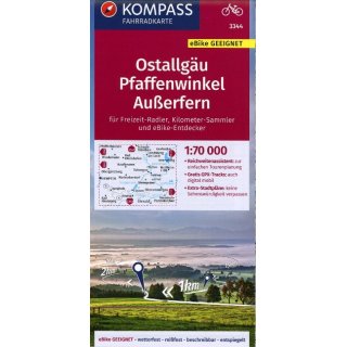 FK 3344 Ostallgu, Pfaffenwinkel, Auerfern 1:70.000