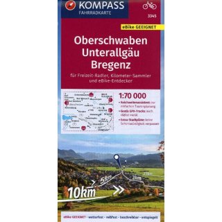 FK 3345 Oberschwaben, Unterallgu, Bregenz 1:70.000