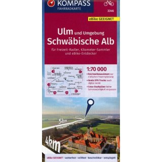 FK 3346 Ulm und Umgebung, Schwäbische Alb 1:70.000