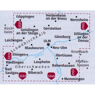 FK 3346 Ulm und Umgebung, Schwbische Alb 1:70.000