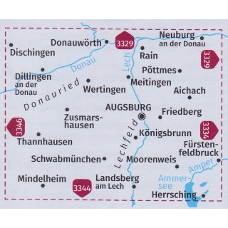 FK 3347 Augsburg und Umgebung, Westliche Wlder 1:70.000