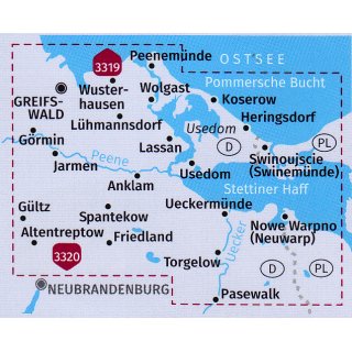 FK 3349 Usedom, Stettiner Haff, Greifswald 1:70.000