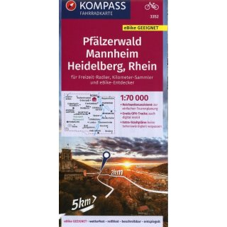 FK 3352 Pflzerwald, Mannheim, Heidelberg, Rhein 1:70.000