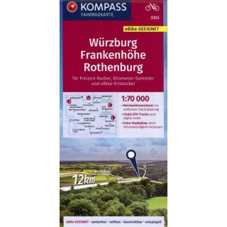 FK 3353 Wrzburg, Frankenhhe, Rothenburg 1:70.000