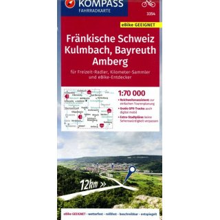 FK 3354 Fränkische Schweiz, Kulmbach, Bayreuth, Amberg 1:70.000