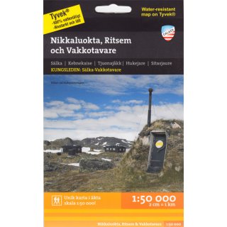 Kungsleden 2: Nikkaluokta, Ritsem & Vakkotavare 1:50.000