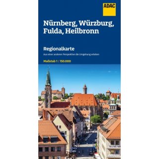 N&uuml;rnberg, W&uuml;rzburg, Fulda, Heilbronn 1:150.000