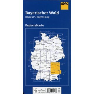 Bayerischer Wald, Bayreuth, Regensburg 1:150.000