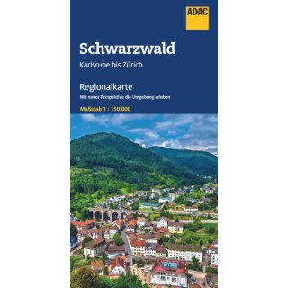 Schwarzwald Karlsruhe bis Zürich 1:150.000