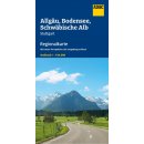 Allgäu, Bodensee, Schwäbische Alp, Stuttgart 1:150.000