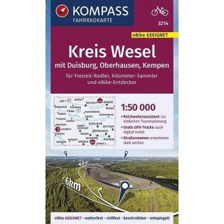 FK 3214 Kreis Wesel mit Duisburg, Oberhausen, Kempen 1:50 000
