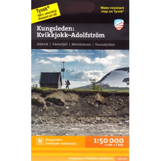 Kungsleden 2: Kvikkjokk-Adolfström 1:50.000