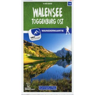15 Walensee Toggenburg Ost 1:40 000