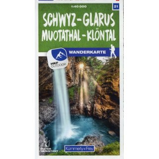 21 Schwyz - Glarus Muotathal 1:40 000
