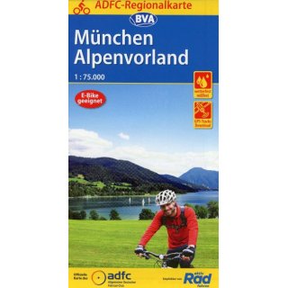 ADFC Regionalkarte Mnchen Alpenvorland 1:75000
