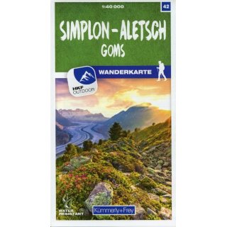42 Simplon - Aletsch Goms 1:40 000