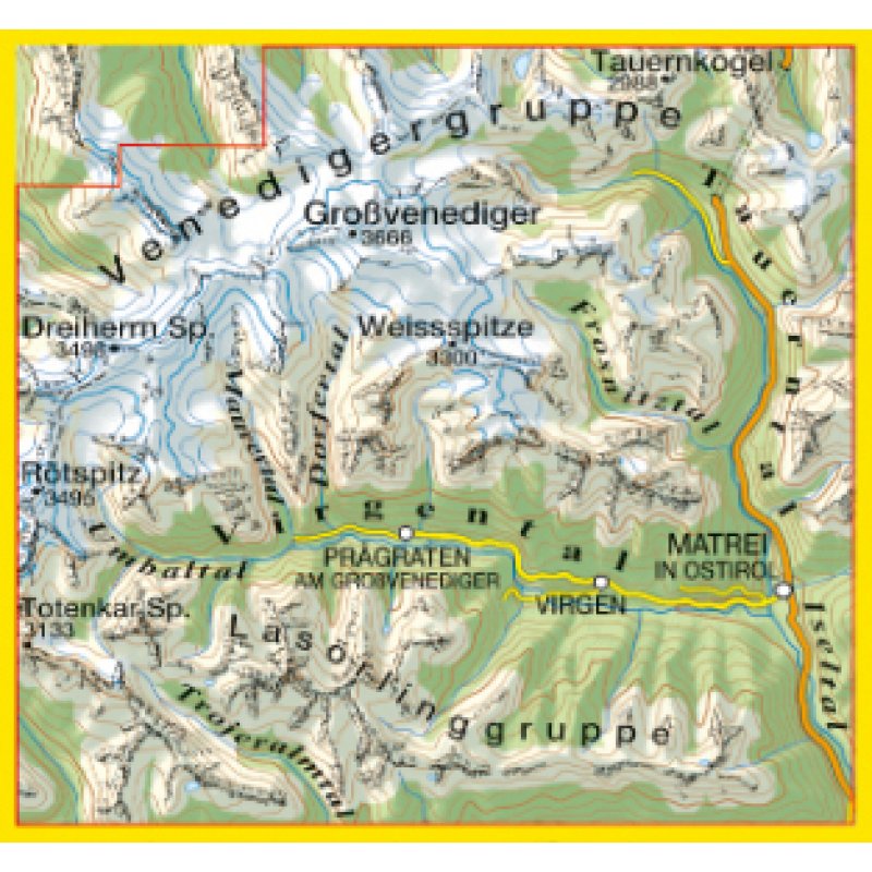 Venedigergruppe - Matrei - Virgental - Tauerntal 1:25.000 Tabacco