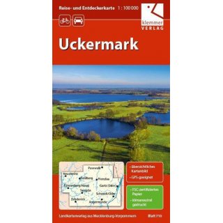 710 Uckermark 1:100T Rad- und Autokarte