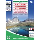 32 Monte Cervino, Valtournenche, Alta Val dAyas 1:25.000