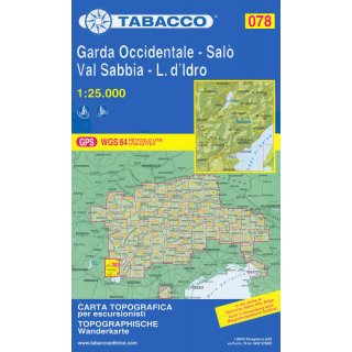 078 Garda Occidentale - Salò - Val Sabbia - L. dldro 1:25.000