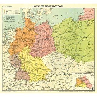 Deutschland 1946 - Besatzungszonenkarte