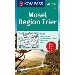 WK  834 Mosel, Region Trier 1:50 000