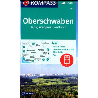 WK  187 Oberschwaben, Isny, Wangen, Leutkirch 1:50 000