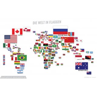 Die Welt in Flaggen (gefaltet)
