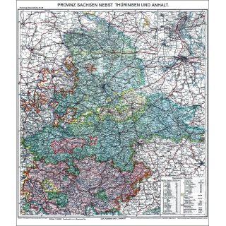 Provinz Sachsen nebst Thüringen und Anhalt im Deutschen Reich - um 1913