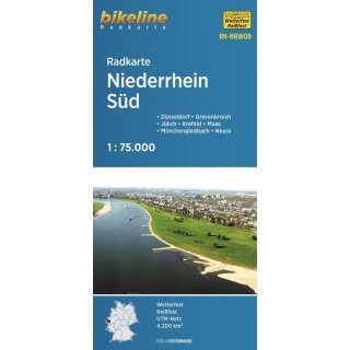 Radkarte Niederrhein Süd