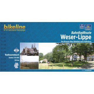 BahnRadRoute Weser - Lippe 1:50.000