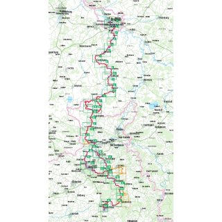 BahnRadRoute Weser - Lippe 1:50.000
