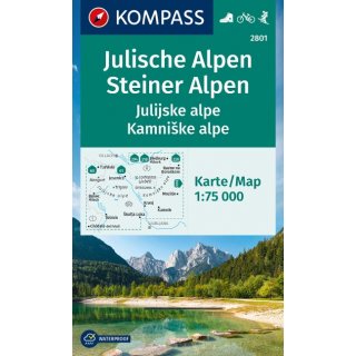 Kompass Wanderkarte Julische Alpen Steiner Alpen