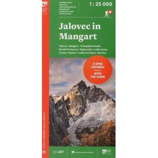 Jalovec und Mangart Bergwanderkarte