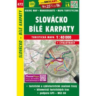 Wanderkarte 472 Grenze Slowakei - Weiße Karpaten