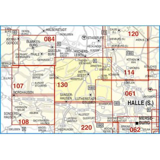 130 stliches Harzvorland - Mansfelder Land 1 : 50 000