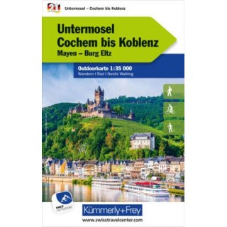 Untermosel - Cochem bis Koblenz, Mayen, Burg Eltz 1:35 000