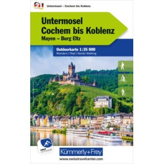 Untermosel - Cochem bis Koblenz, Mayen, Burg Eltz 1:35 000