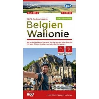 ADFC Fahrradkarte Belgien Wallonie