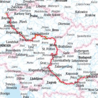 Europa-Radweg Eiserner Vorhang 4 Von Hof nach Szeged 1:85.000