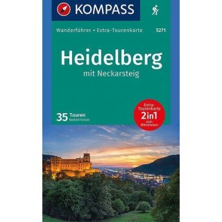 Kompass Wanderführer Heidelberg mit Neckarsteig