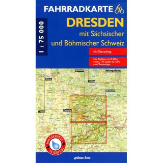 Dresden mit schsischer und bhmischer Schweiz 1:75 000