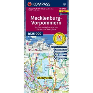 Kompass Radtourenkarte Mecklenburg-Vorpommern