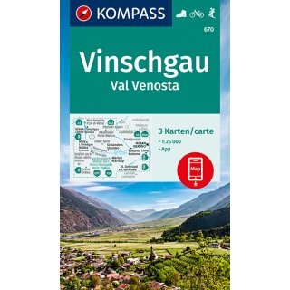 WK  670 Vinschgau, Val Venosta 1:25 000