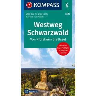 WTK 2505 Westweg Schwarzwald (Leporello) 1:50.000
