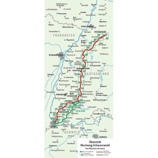 WTK 2505 Westweg Schwarzwald (Leporello) 1:50.000