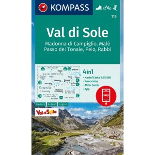 WK  119 Val di Sole, Madonna di Campiglio, Mal, Passo del Tonale, Peio, Rabbi 1:35 000